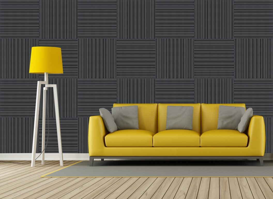 Panel fonoabsorbente Acuflex basic city gris topo 500X500X3 — foto 2