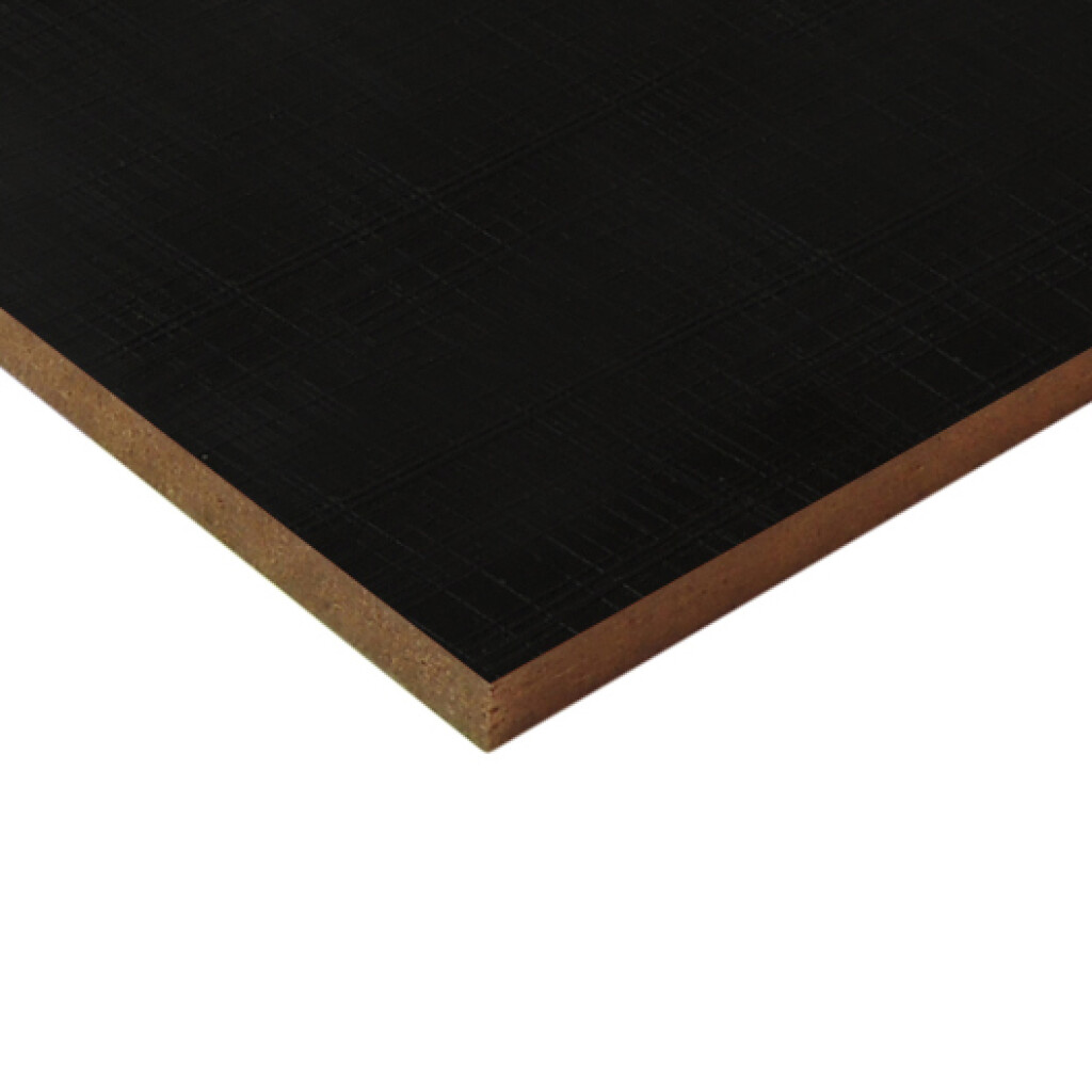 Madera MDF Melaminico Hilado Lino Neg. (303) - 18mm