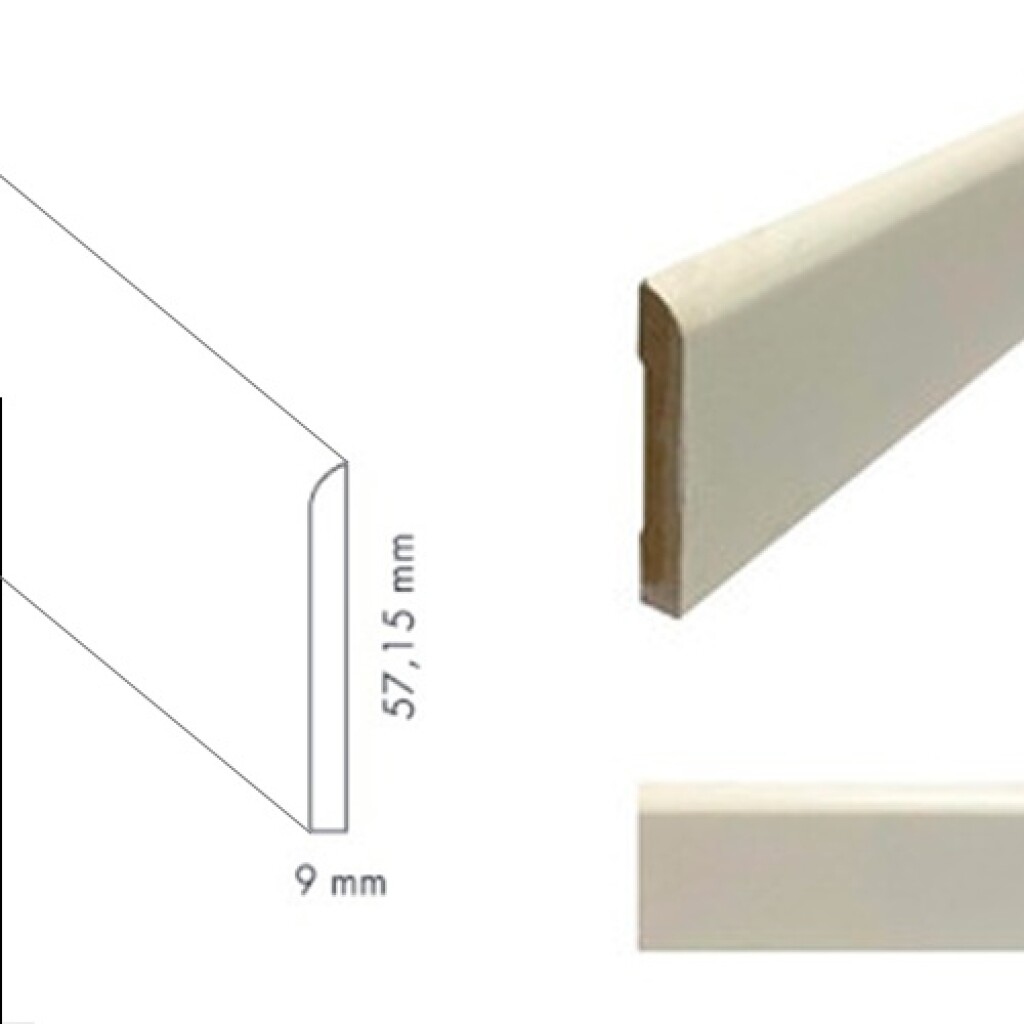Zocalo Madera MDF 406 - 2.40M X 5.8Cm X 9mm